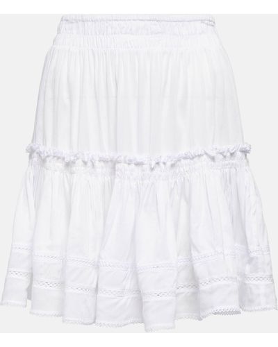 Poupette Anais Embroidered Miniskirt - White