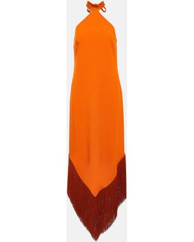 ‎Taller Marmo Nina Fringed Maxi Dress - Orange