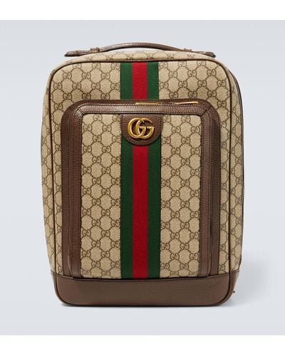Gucci Ophidia GG Medium Canvas Backpack - Metallic
