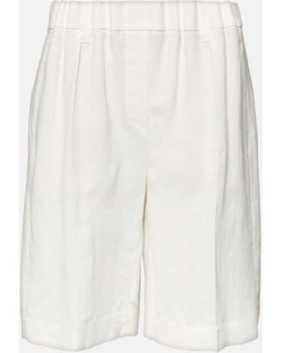 Brunello Cucinelli Twill Shorts - White