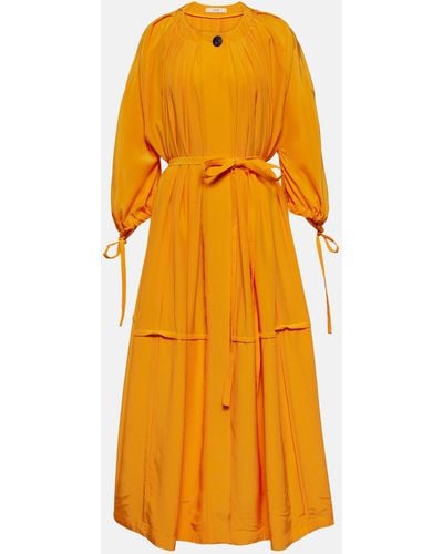 Co. Bubble Pleated Maxi Dress - Yellow