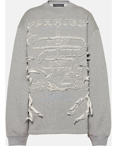 Y. Project Paris' Best Cotton Jersey Sweatshirt - Grey