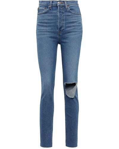 RE/DONE 90s Ultra High-rise Skinny Jeans - Blue