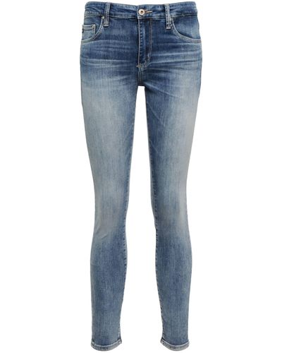 AG Jeans Farrah Skinny Ankle Mid-rise Jeans - Blue