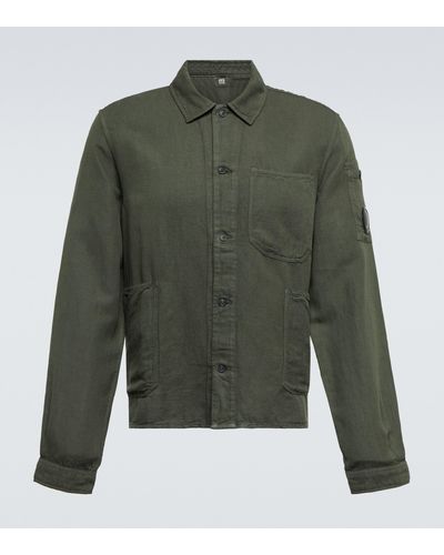 C.P. Company Cotton And Linen Shirt - Green