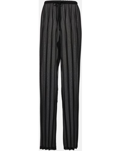 Dries Van Noten Pleated Straight Pants - Black