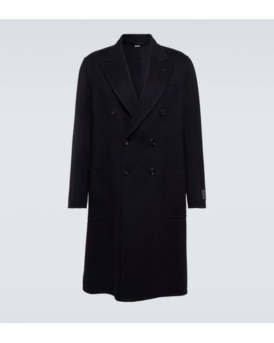 Gucci Wool And Cashmere Overcoat - Blue