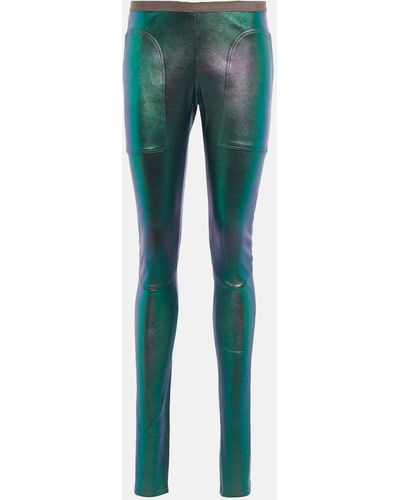 Rick Owens Iridescent Pants - Green