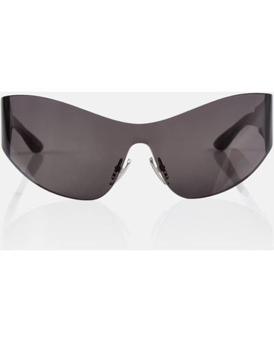 Balenciaga Mono Mask Sunglasses - Brown