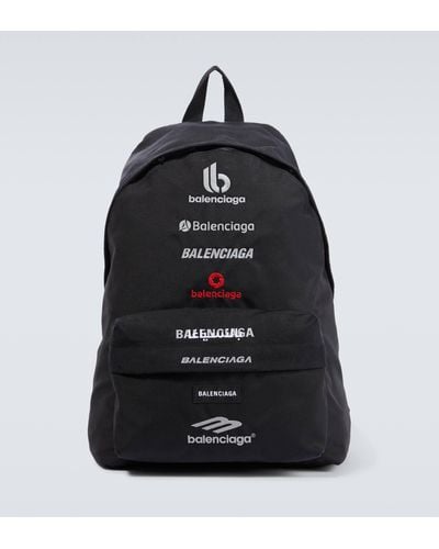 Balenciaga Explorer Logo Backpack - Black