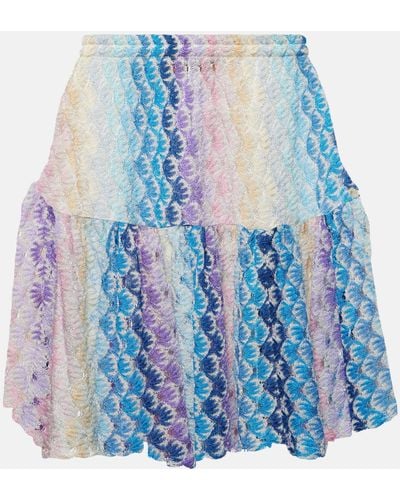 Missoni Knitted Miniskirt - Blue