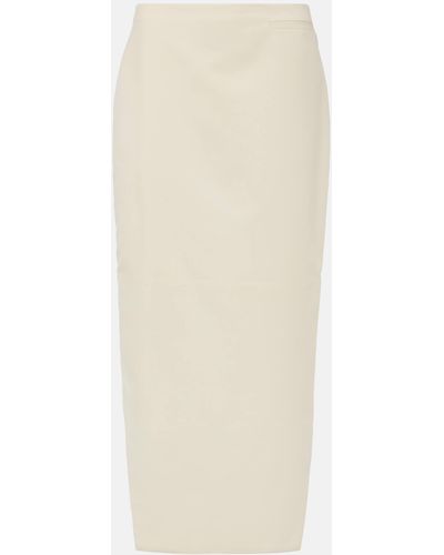 Givenchy Asymmetric Mohair And Wool Midi Skirt - White