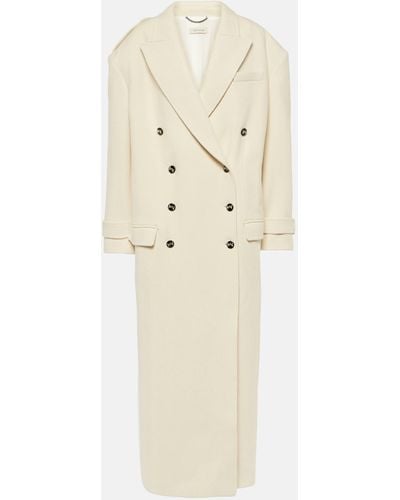 The Mannei Rutul Cotton And Wool-blend Coat - Natural