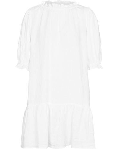 Velvet Bernice Linen Minidress - White