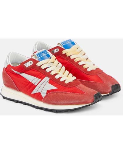 Golden Goose Marathon Suede-trimmed Sneakers - Red