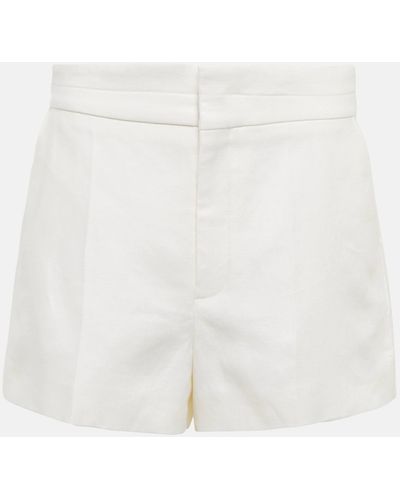 Chloé Chloe High-rise Linen Shorts - White