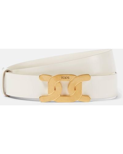 Tod's Kate Leather Belt - Natural