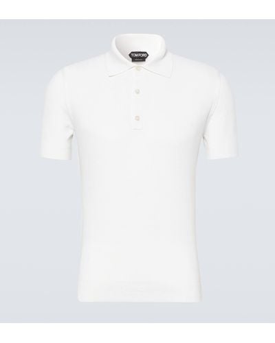 Tom Ford Silk And Cotton Polo Shirt - White