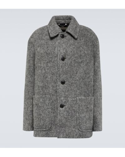 Dries Van Noten Single-breasted Coat - Grey