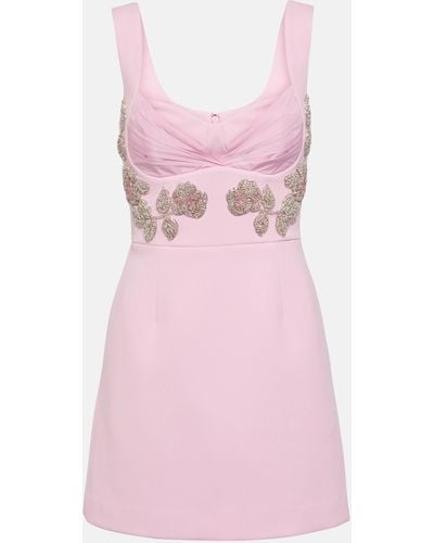 Rebecca Vallance Jenna Crystal-embellished Minidress - Pink