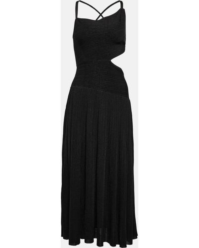 Zimmermann One-shoulder Knit Midi Dress - Black