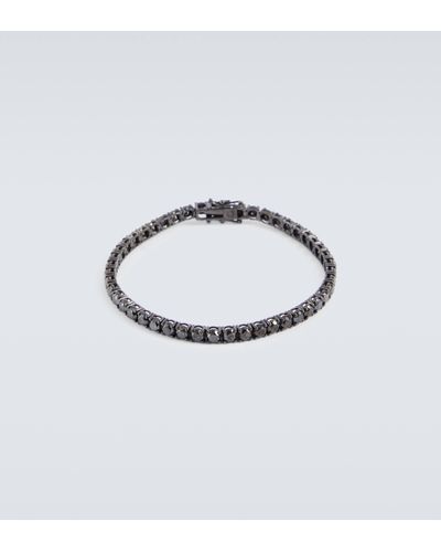 SHAY 18kt Black Gold Tennis Bracelet With Diamonds - Metallic
