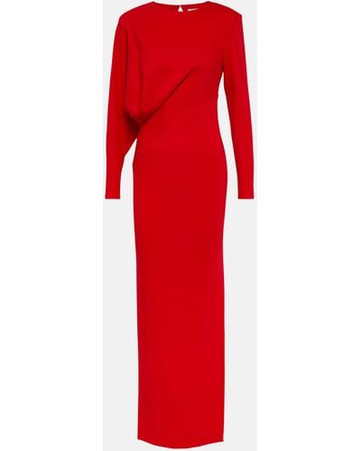 Roland Mouret Draped Crepe Gown - Red
