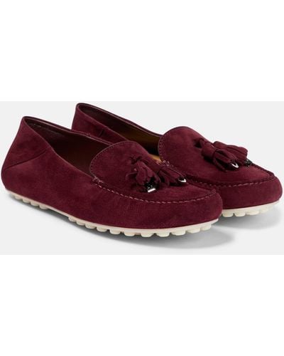 Loro Piana Dot Sole Loafers - Red