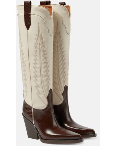 Paris Texas El Dorado Leather Cowboy Boots - Natural
