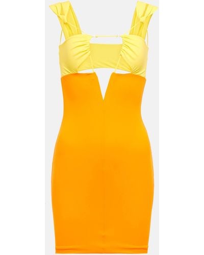 Nensi Dojaka Cutout Minidress - Yellow