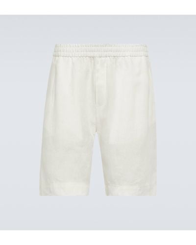 Sunspel Linen Shorts - White