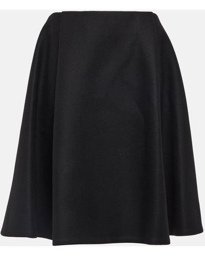 Khaite Farla Wool-blend Midi Skirt - Black