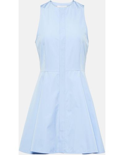 Ami Paris Godet Cotton Poplin Shirt Dress - Blue