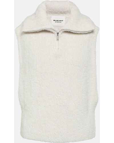 Isabel Marant Milie High-neck Sweater Vest - White