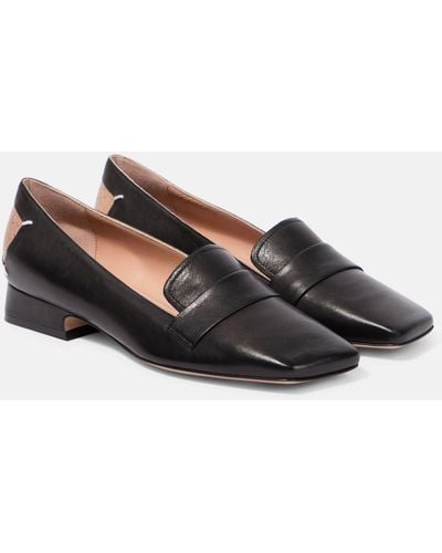 Maison Margiela Leather Loafers - Black