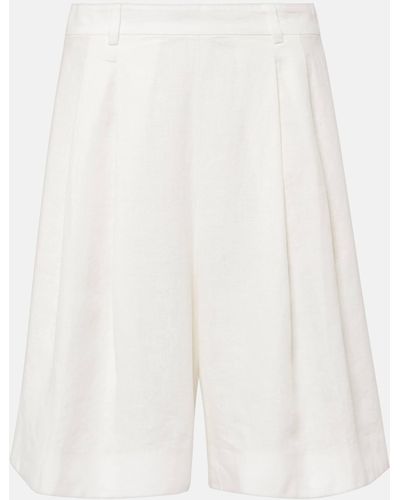 Polo Ralph Lauren Linen Bermuda Shorts - White