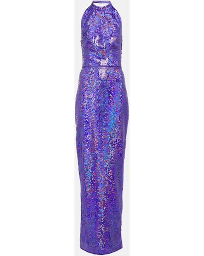 Rasario Sequin-embellished Gown - Purple