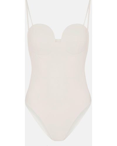 Magda Butrym Bustier Swimsuit - White