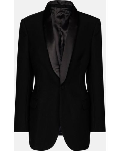 Wardrobe NYC Release 05 Wool Tuxedo Blazer - Black