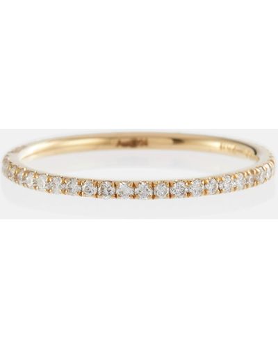 Ileana Makri Thread Band 18kt Gold Ring With Diamonds - White