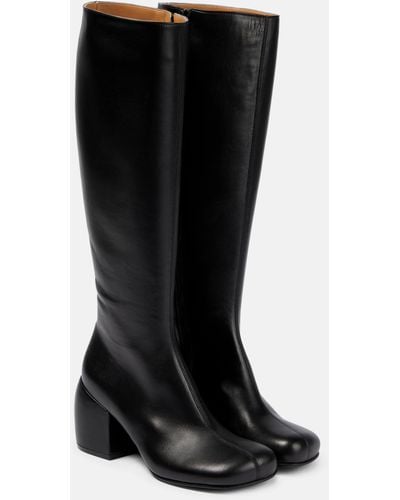 Dries Van Noten Knee-high Leather Boots - Black