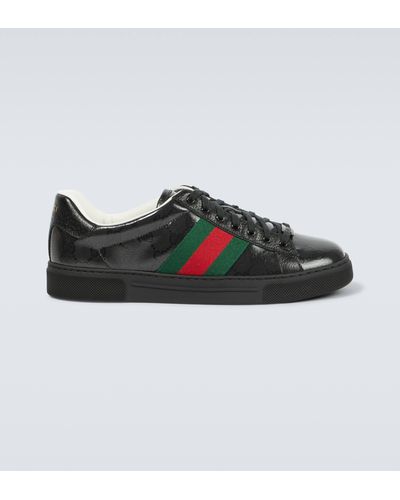 Gucci Ace GG Crystal Canvas Sneakers - Green