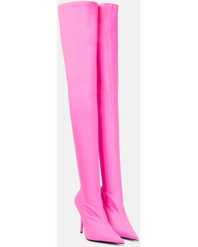 Balenciaga Knife Over-the-knee Boots - Pink