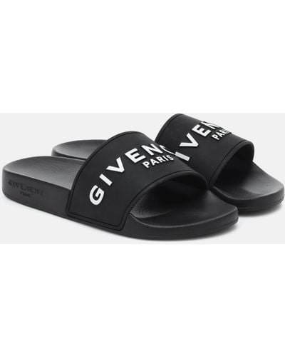 Givenchy Logo Pool Slides - Black