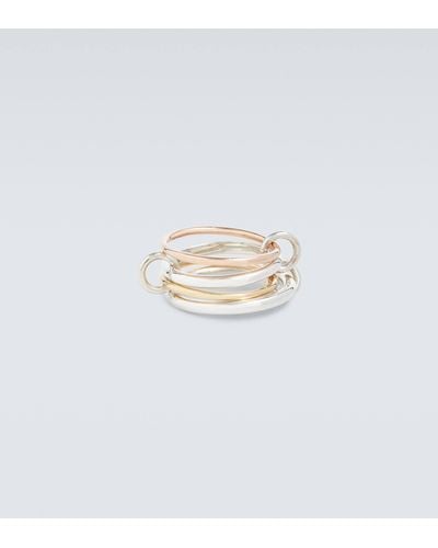 Spinelli Kilcollin Hyacinth Sterling Silver, 18kt Gold, And Rose Gold Ring - White