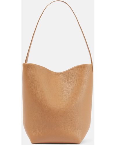 The Row N/s Park Medium Leather Tote Bag - White