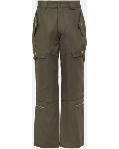 Dion Lee Mid-rise Cotton Twill Cargo Pants - Green