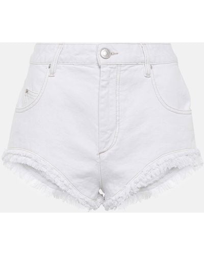 Isabel Marant Eneidao Cotton And Hemp Shorts - White