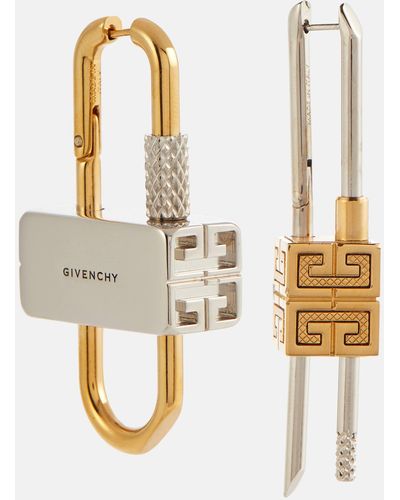 Givenchy Lock Asymmetric Earrings - Metallic