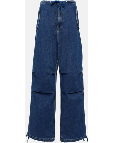 Dion Lee Parachute Mid-rise Wide-leg Jeans - Blue